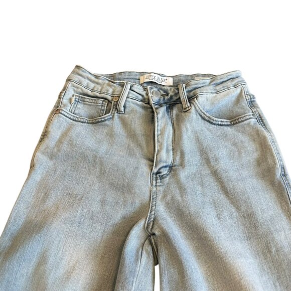 Judy Blue Straight Fit Light Wash Jeans Stretch Wide Leg Denim Size 27 Women's - Picture 2 of 11